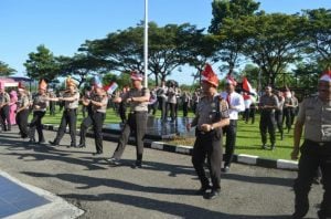 Sambut HUT RI, Polres KonaweTampilkan Tarian Klosal