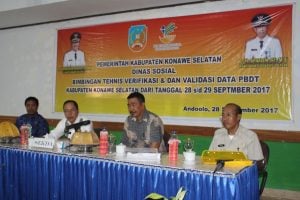 Verifikasi Data Kemiskinan, Dinsos Konsel Gelar Bimtek