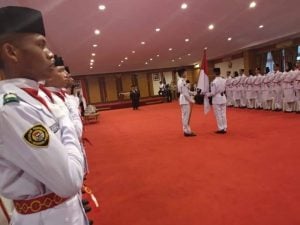 50 Anggota Paskibra Provinsi Sultra Dikukuhkan