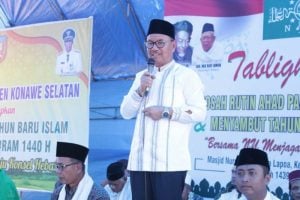 Bupati Konsel Serahkan Bantuan Rp. 100 Juta ke PCNU Konsel