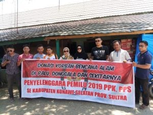 PPK dan PPS se Konsel Salurkan Bantuan Korban Gempa di Sulteng