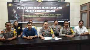 2018, Polres Konsel Tuntaskan 80 Persen Kasus