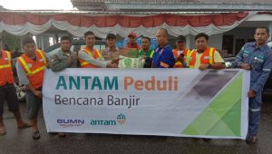 Antam Peduli Bencana Banjir di Konut